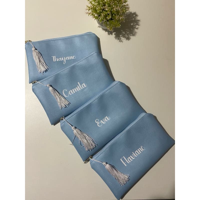 ✨Necessaire Penélope✨Kit com 12 unidades.Personalizada com o nome ou iniciais.