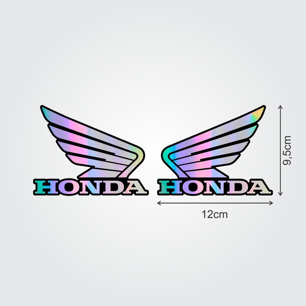 Adesivo Asa Honda Vinil Recorte | Par do tanque 12x9,5cm