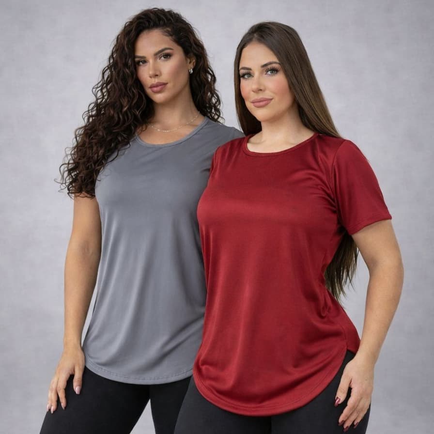 Kit 2 Blusas Femininas Dry Fit Academia Leve e Confortavel