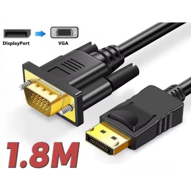 Cabo conversor Display Port para VGA 1.8 metros