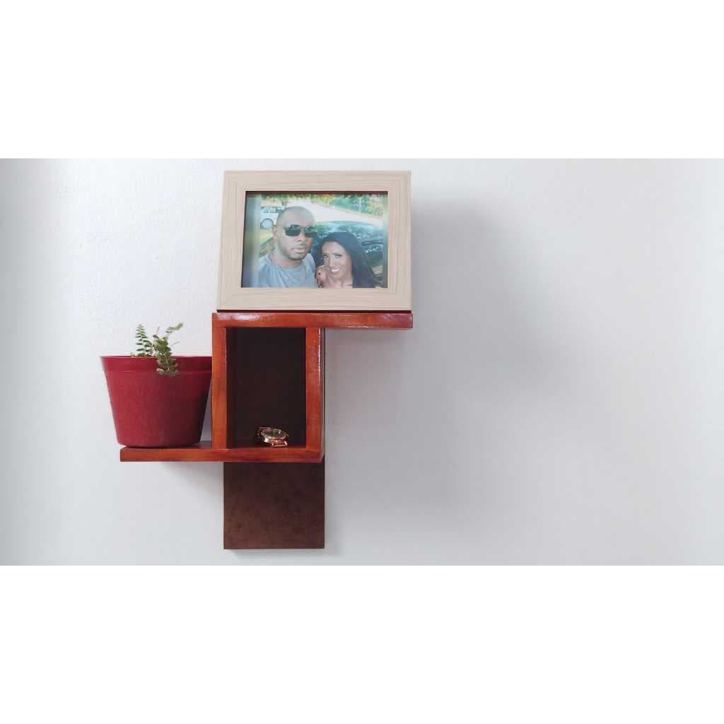 Prateleira girassol Floreira de madeira 45x25x15