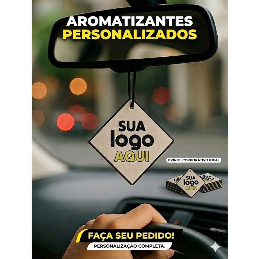 Kit 10, 20, 30, 40, 50 Aromatizante cheirinho personalizado de carro