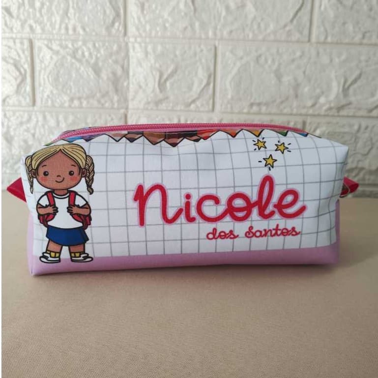 Estojo Escolar Personalizado Aluninho e Aluninha l Infantil l Volta as Aulas l ABC