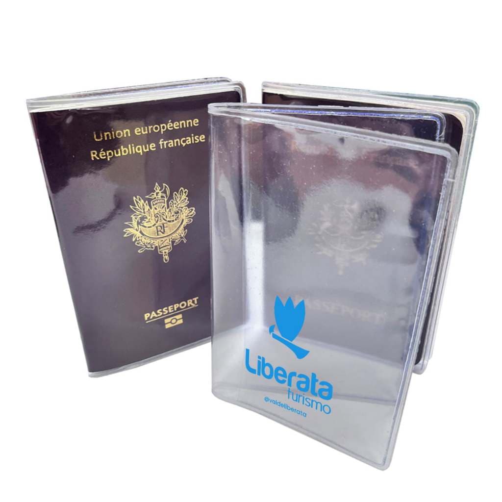KIT  Porta Passaporte Transparente Personalizado
