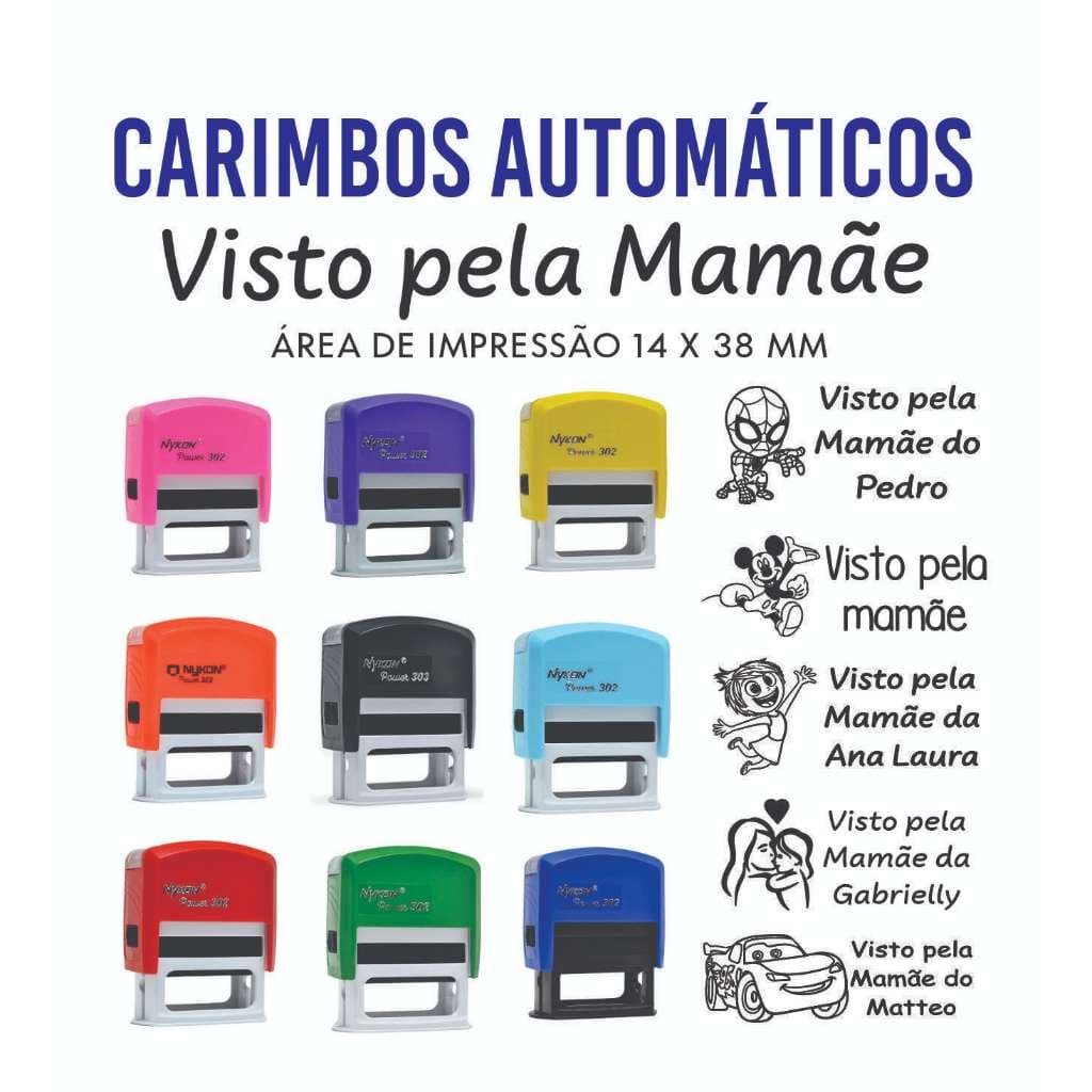 Carimbo automático visto pela Mamãe