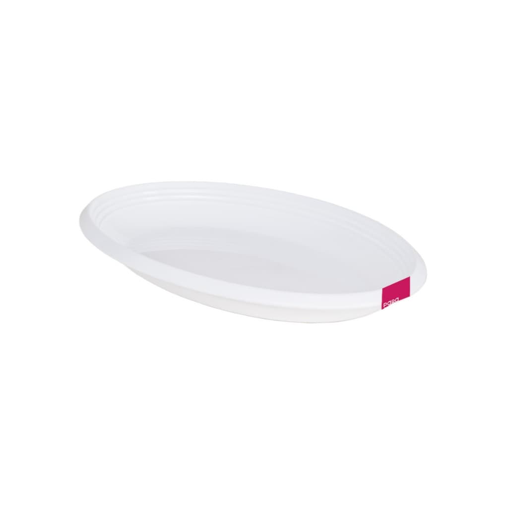 TRAVESSA OVAL BRANCA LE CHEF PARA SERVIR EM PLASTICO