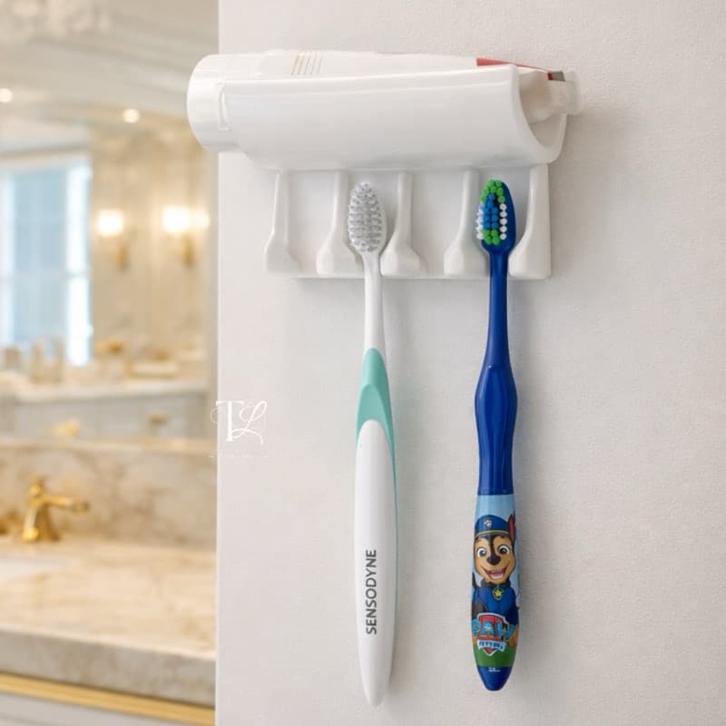 Suporte de Parede Organizador de Escova de Dente e Pasta Prático e Moderno