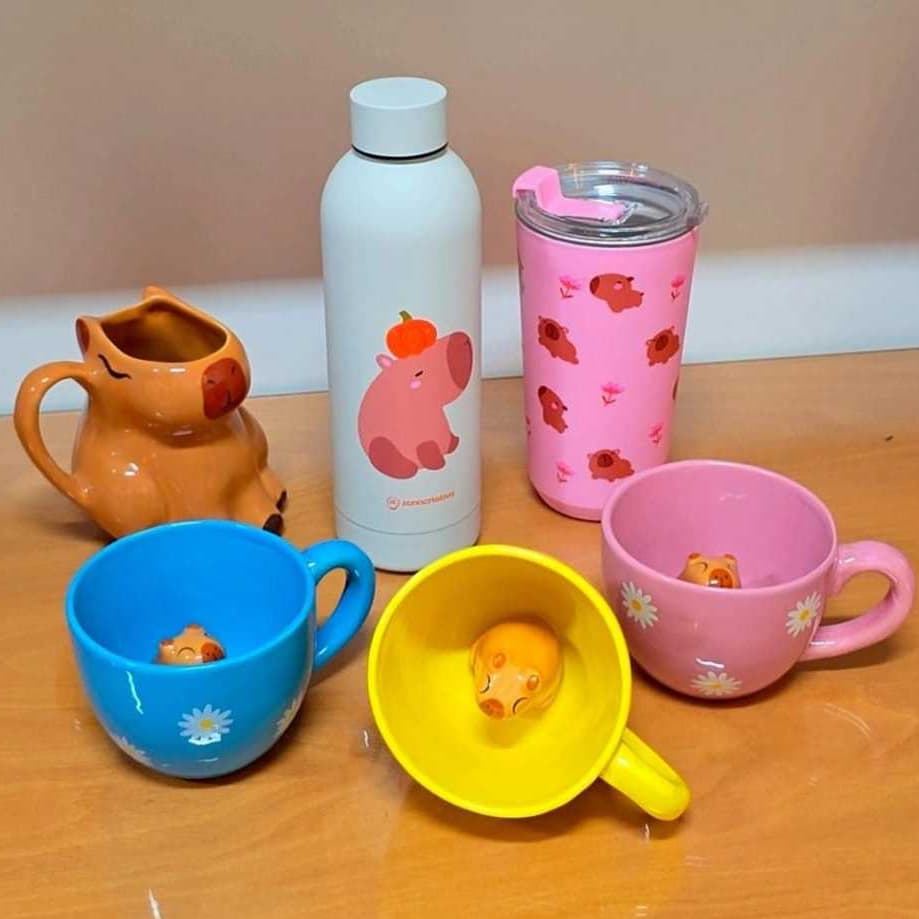 Caneca 3D CAPIVARA Capicaneca Filó Capivarias Cerâmica 350ml