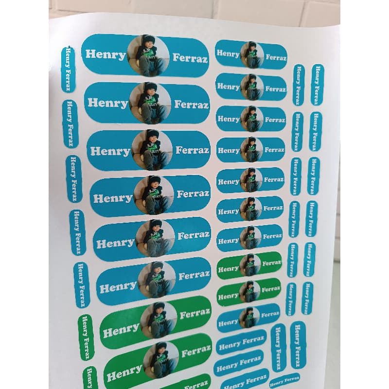 Kit 93 Etiquetas Escolares Personalizadas com Foto da Criança – Etiqueta Escolar Personalizada