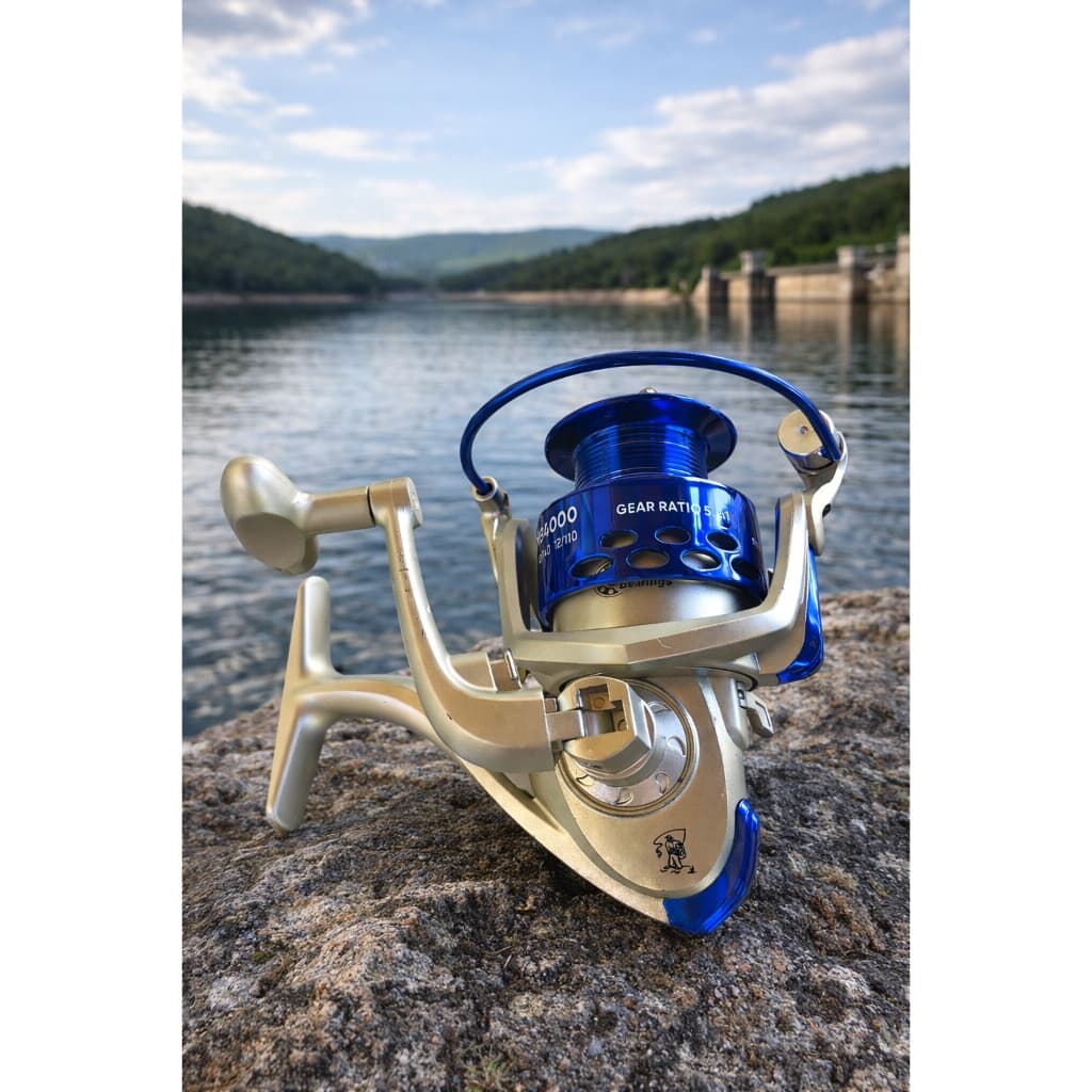 Molinete de Pesca Bagre 4000 3 Rolamentos Azul