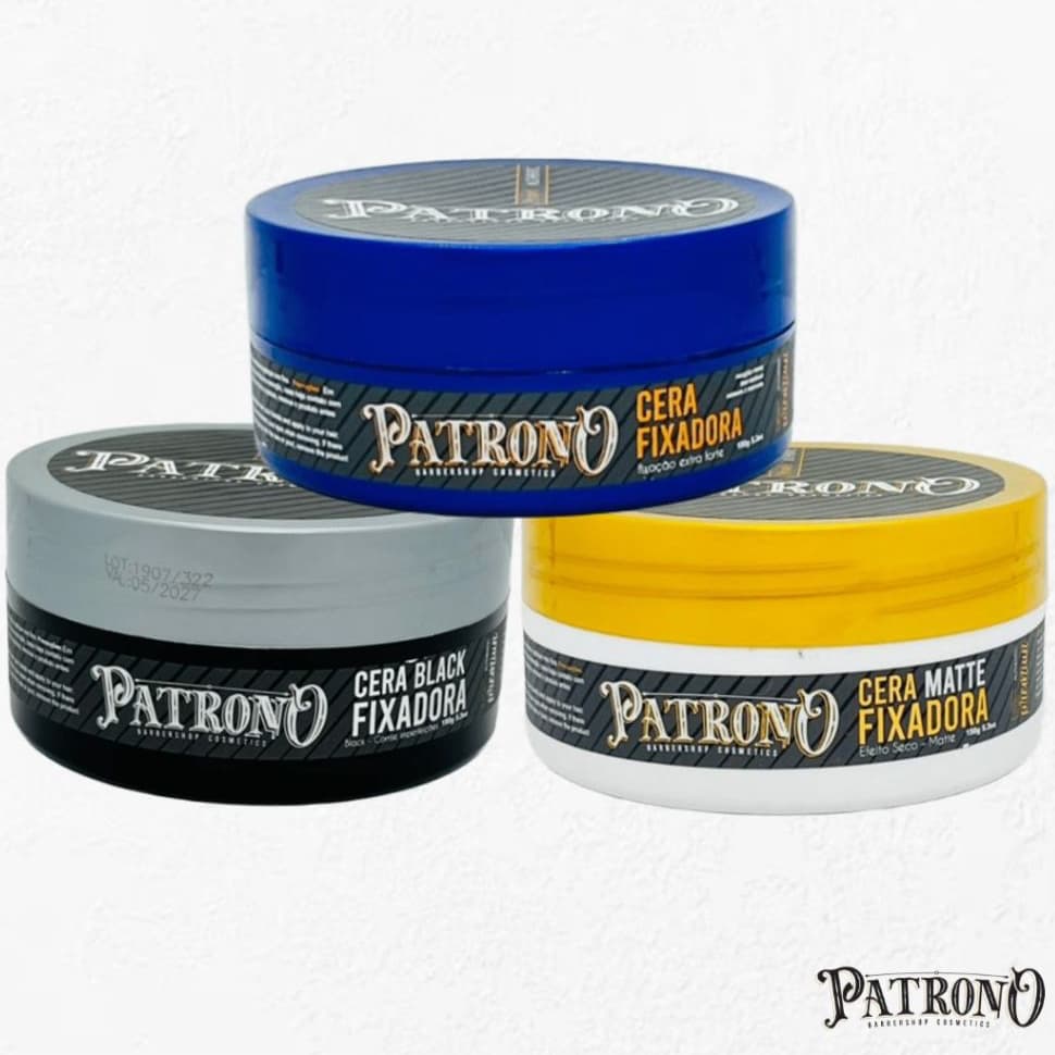 MODELADORA Capilar Tradicional Matte ou Black 150g Extra Forte Patrono