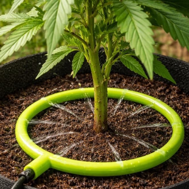 Anel de Irrigação para Cultivo Indoor – Distribuição Uniforme de Água