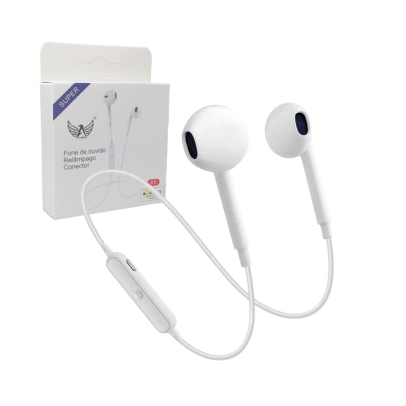 Fone de Ouvido Intra Auricular Com Fio e Microfone Estéreo  S6 FIO