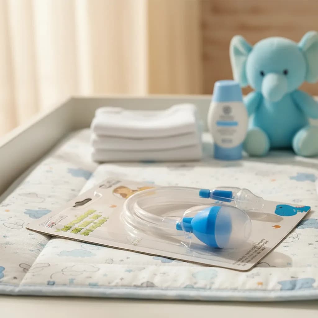 Aspirador Nasal Sucção Nariz de Bebê De Silicone Super Macio Seguro Para Bebês Rosa ou Azul