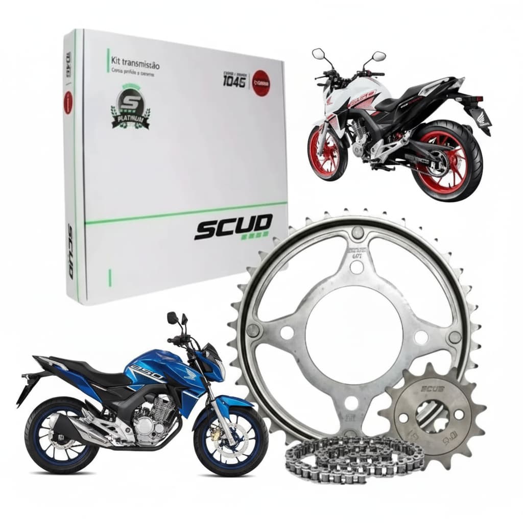 Kit Transmissão Honda Cb 250f Twister Sem Retentor Ano (16-23)  Original Scud