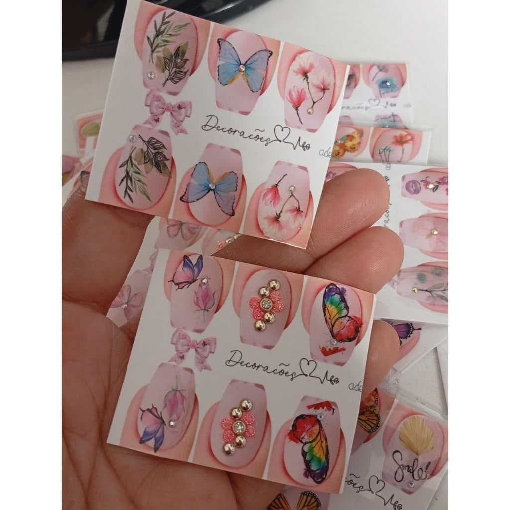 Adesivo unha com Joias de Luxo - 6 pares