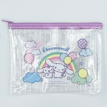 Necessaire Transparente Br6 Cinnamoroll Arco-Iris Sanrio
