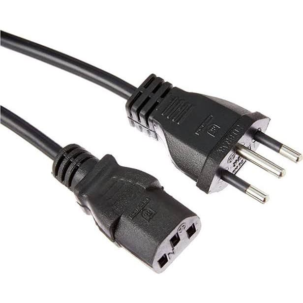 Cabo de Força Tripolar 10A Para Fonte Pc Monitor 2,5m