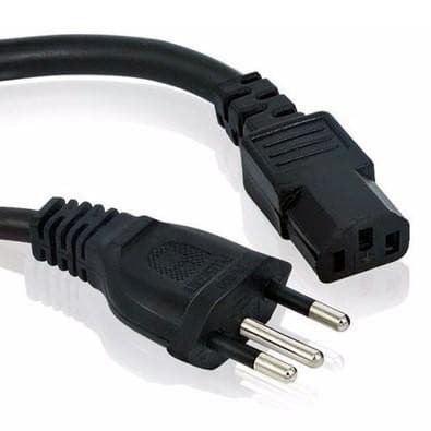 Cabo de Força Tripolar 10A Para Fonte Pc Monitor 1,2m