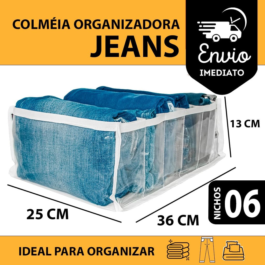 Colmeia Organizadora de Gavetas Para Calça Jeans Branco Unidade