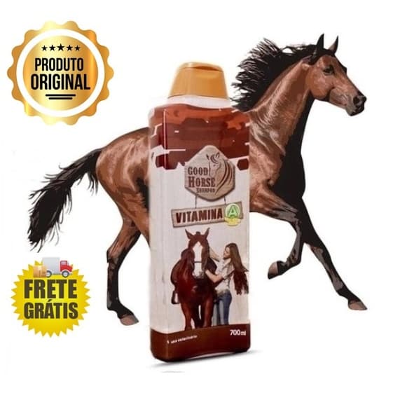 5 Shampoo Para Cavalo Good Horse TikTok Com Vitamina A 700ml Original Fortalecimento Crescimento Brilho Cabelo Top