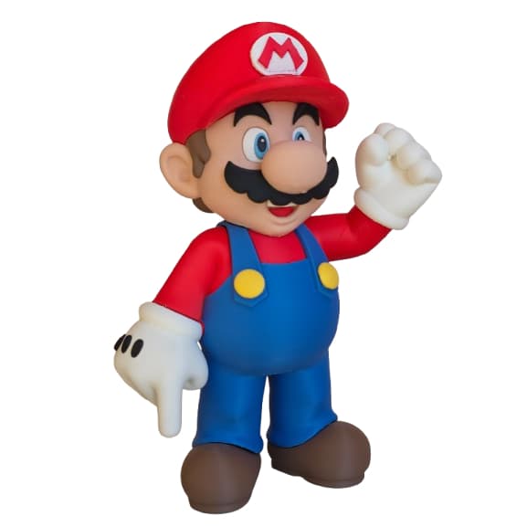 Boneco Action Figure Mario - Impressão 3d - 23cm