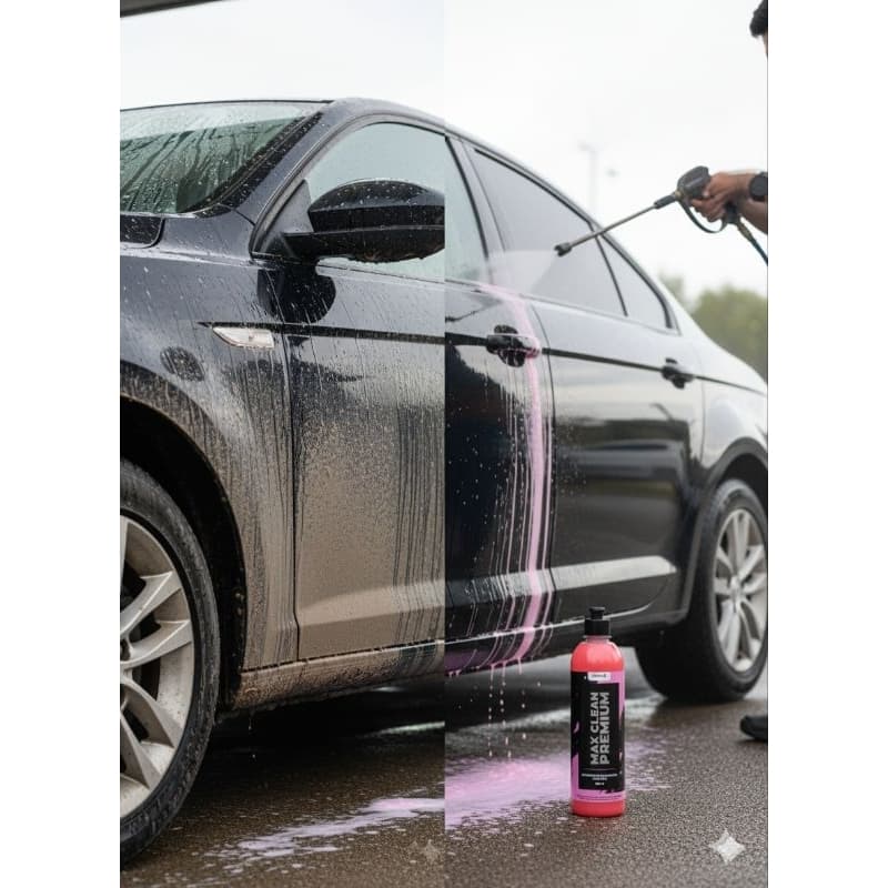 Shampoo Concentrado Automotivo Max Clean Premium 500ml AliClean – Detergente com Cera