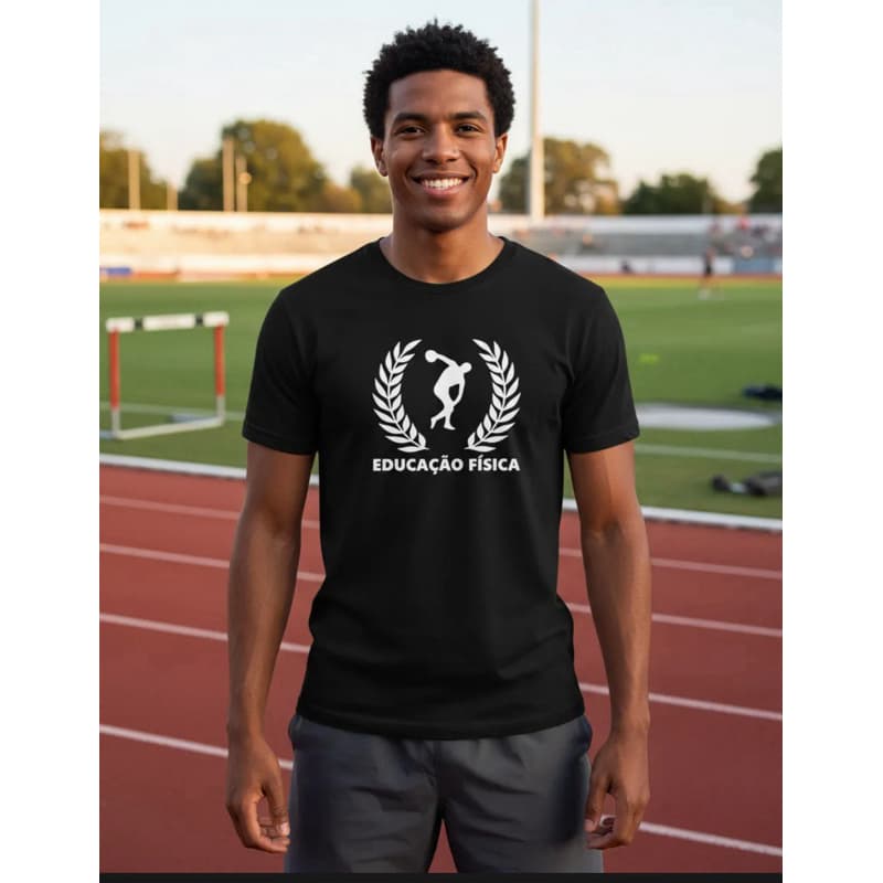 Camiseta Educação Fisica Masculina Dry Fit Academia Faculdade Curso Escola