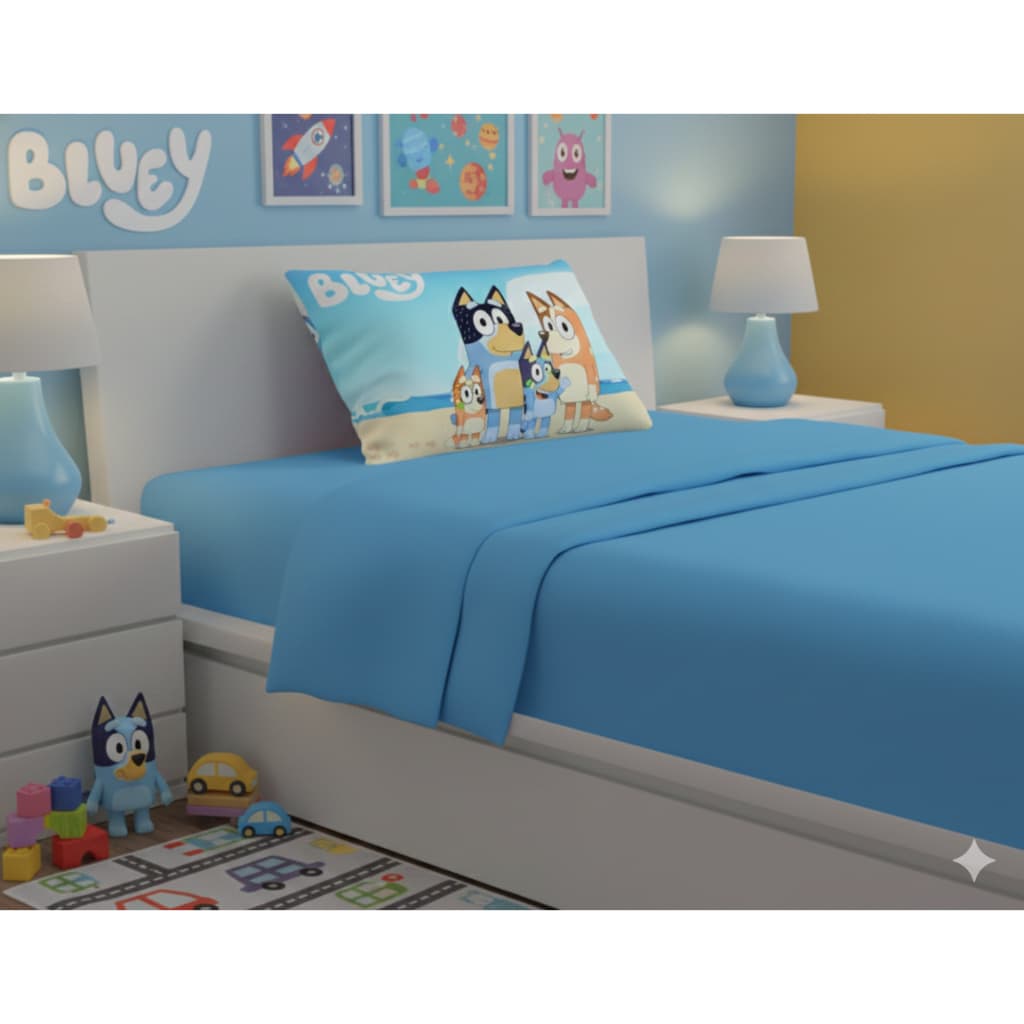 LENÇOL SOLTEIRO PARA MENINOS 2 PEÇAS INFANTIL MICROPERCAL (FRONHA COM ZIPER)