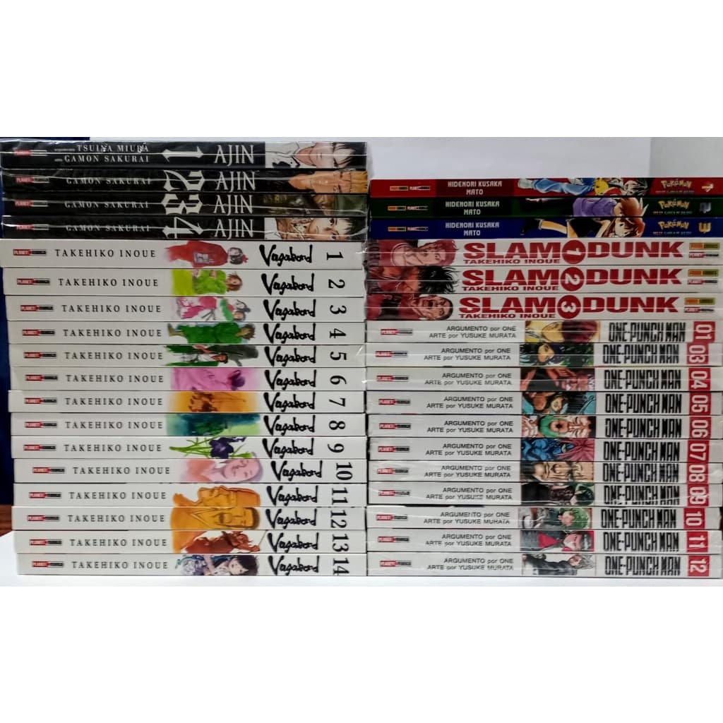 Mangás Diversos (One-Punch Man, Pokemon, AJIN, Slam Dunk, Vagabond) - Panini - Planet Manga)