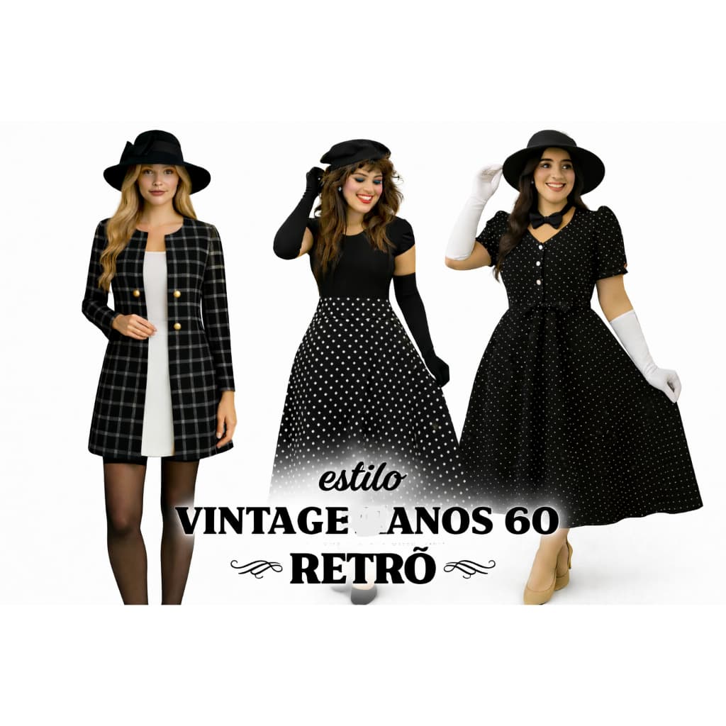 Vestido Moda Evangélica Vintage Plus Size ou Conjunto ou Casaco / Vestido Bolinhas Retrô Elegante pra Cultos Moda Cristã