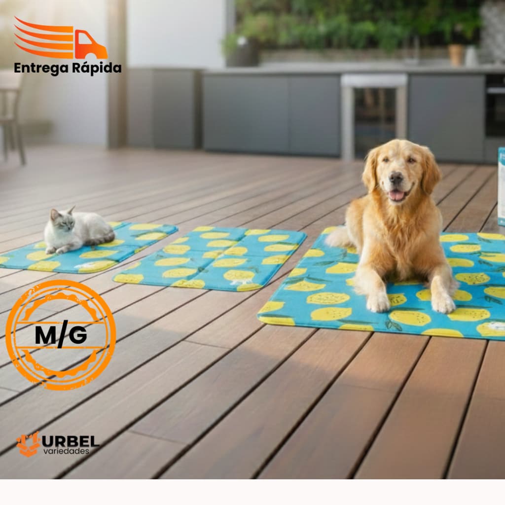 Tapete Gelado Para Cachorro Colchonete Refrescante Cachorro Gato Gel Fresh Atóxico Tamanho 50cn x 90cm