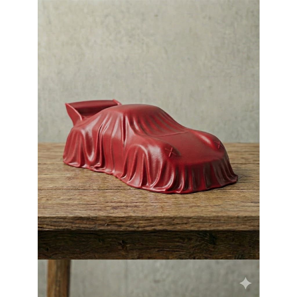 Miniatura Carro Fantasma (Ghost) 3D Estilo 911 Decoração Mesa e Setup