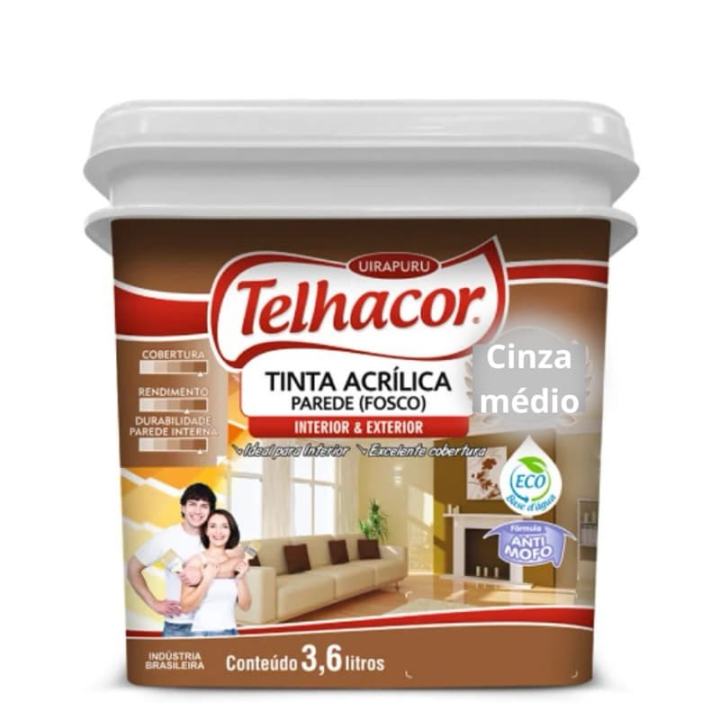 Tinta Telhacor Ecologico Cinza Medio 3,6Lt