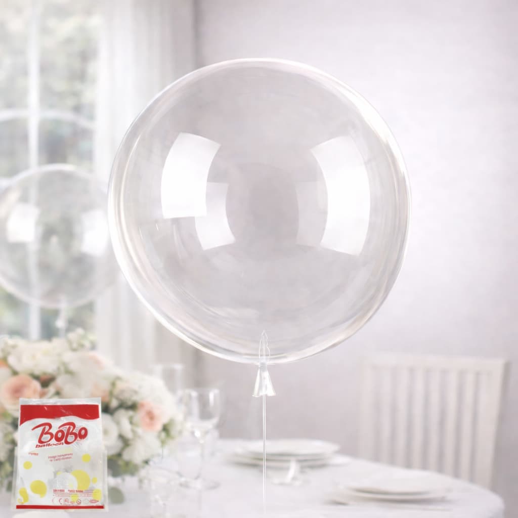 Kit 50 Unidades Balão Bubble 18 Polegadas - 45 Cm - Cristal