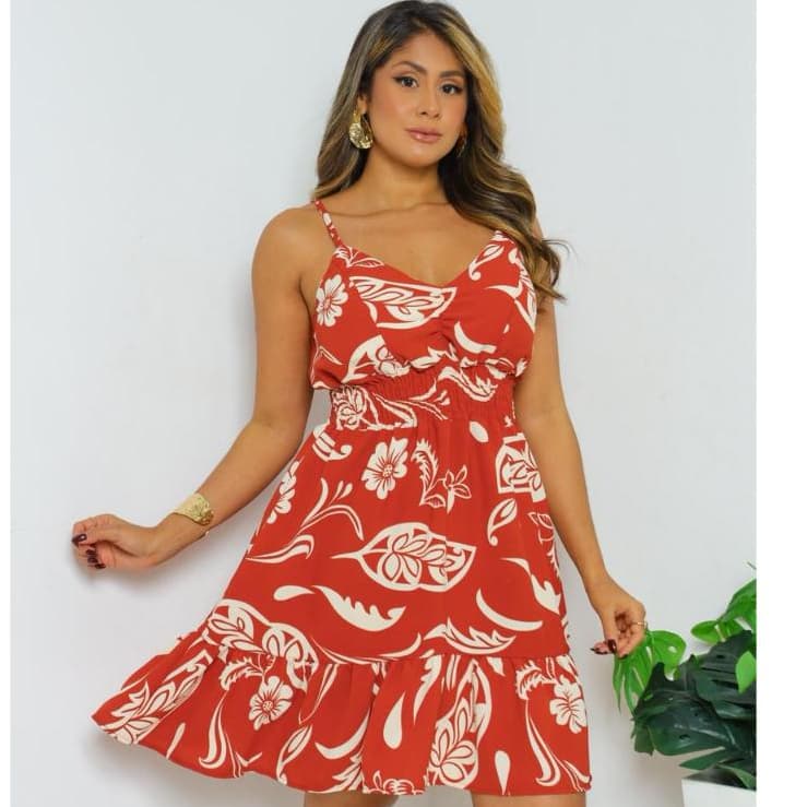 VESTIDO REGATA FEMININO \ TECIDO DUNA\ COM ALÇA AJUSTAVEL
