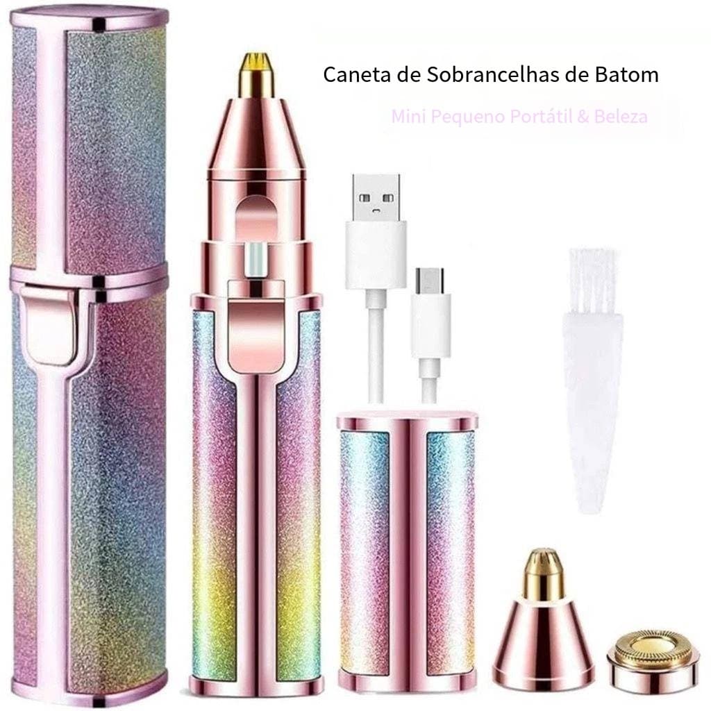 2 em 1 Face Shaver e Sobrancelha Trimmer Lábios Recarregáveis Corpo Facial Cabelo Removedor Mulheres Elétrica