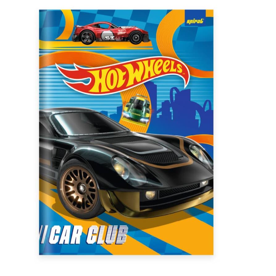 Caderno Universitário Capa Dura, Costurado, 80 folhas, Hot Wheels, 2026 , Spiral