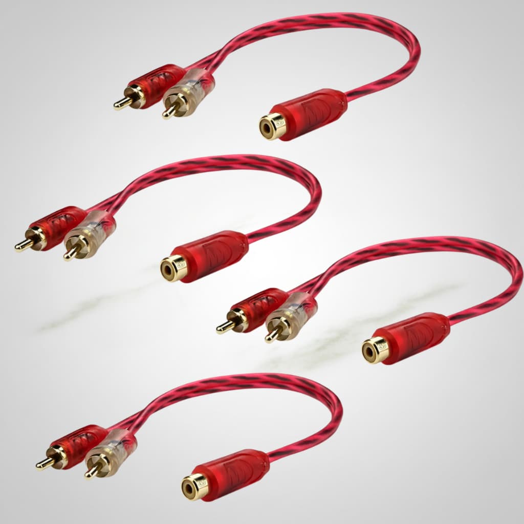 Cabo RCA 2m1f Injetado 2 Macho 1 Femea som automtivo home bob p/ amplificador processador aparelho multimidia