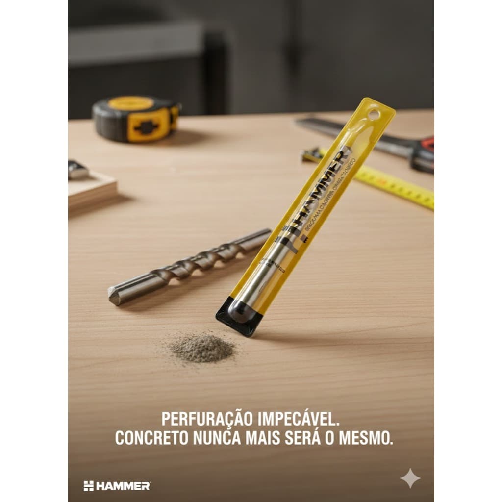 Broca Para Concreto Widea Hammer Alta Resistência Alvenaria 8x120mm