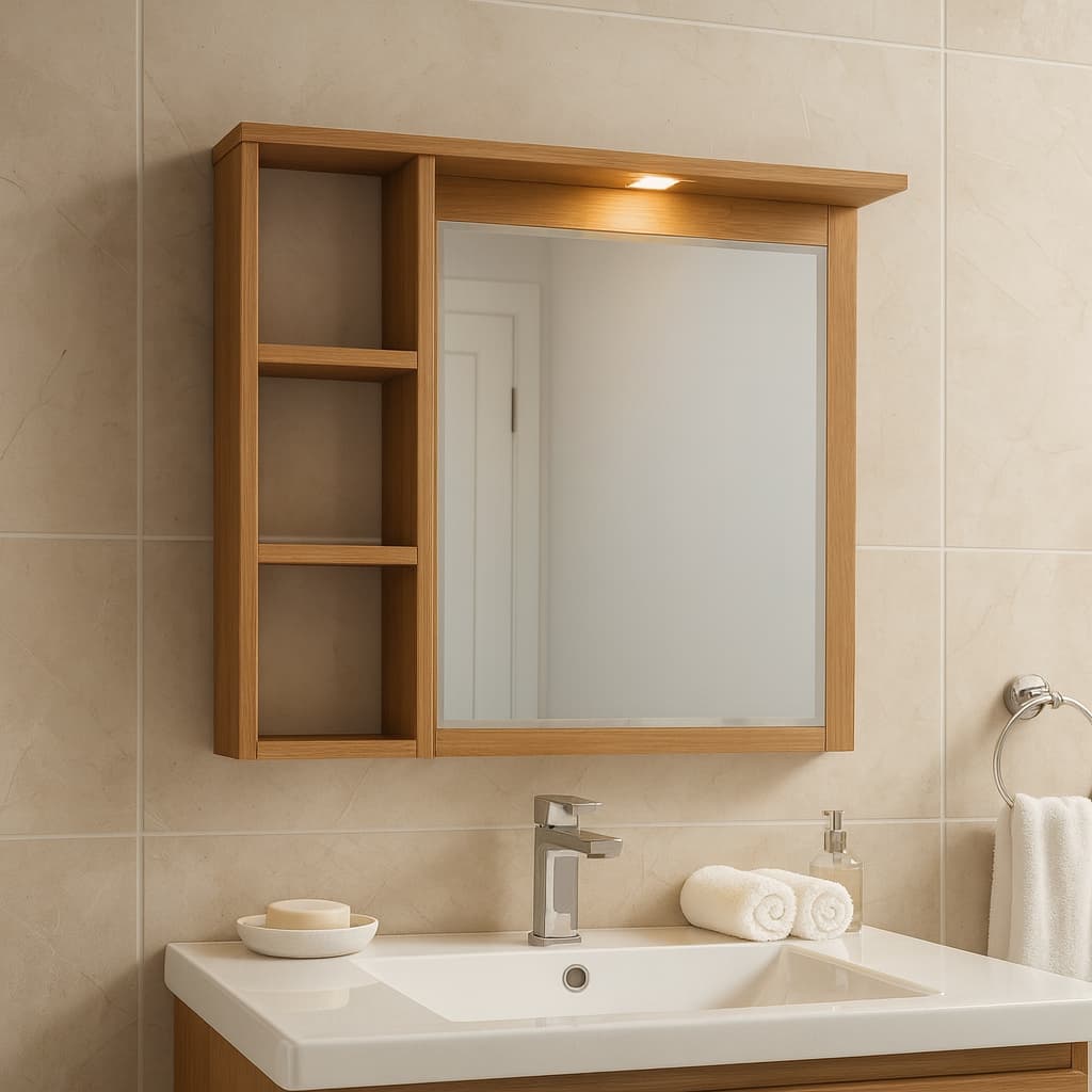 Espelheira Armário para banheiro Glass Led de 64cm ou 78cm diversos modelos