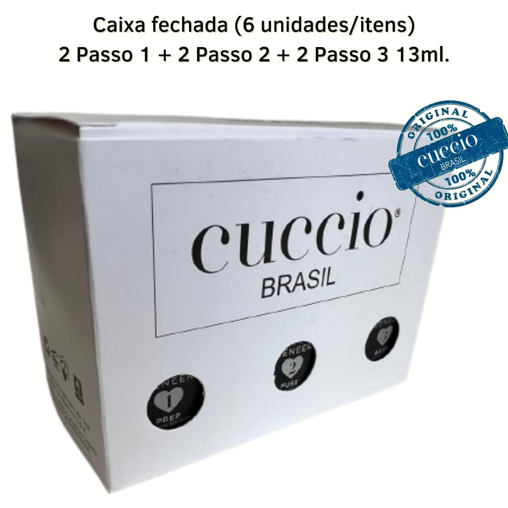 Kit ATACADO = 2 Passo 1 + 2 Passo 2 + 2 Passo 3 - 13ml Cuccio
