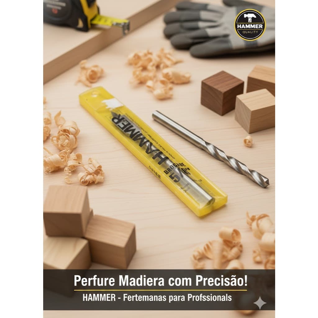 Broca Chata Para Madeira Hammer 5/8 Polegada Profissional