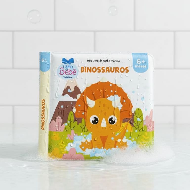 Meu Livro de Banho Mágico / Dinossauros / Muda de Cor na Aguá Morna