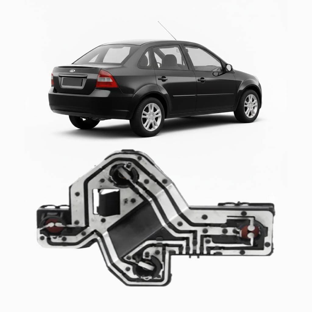 Circuito Lanterna Traseira Ford Fiesta Sedan 2003 a 2010 -  Lado Esquerdo