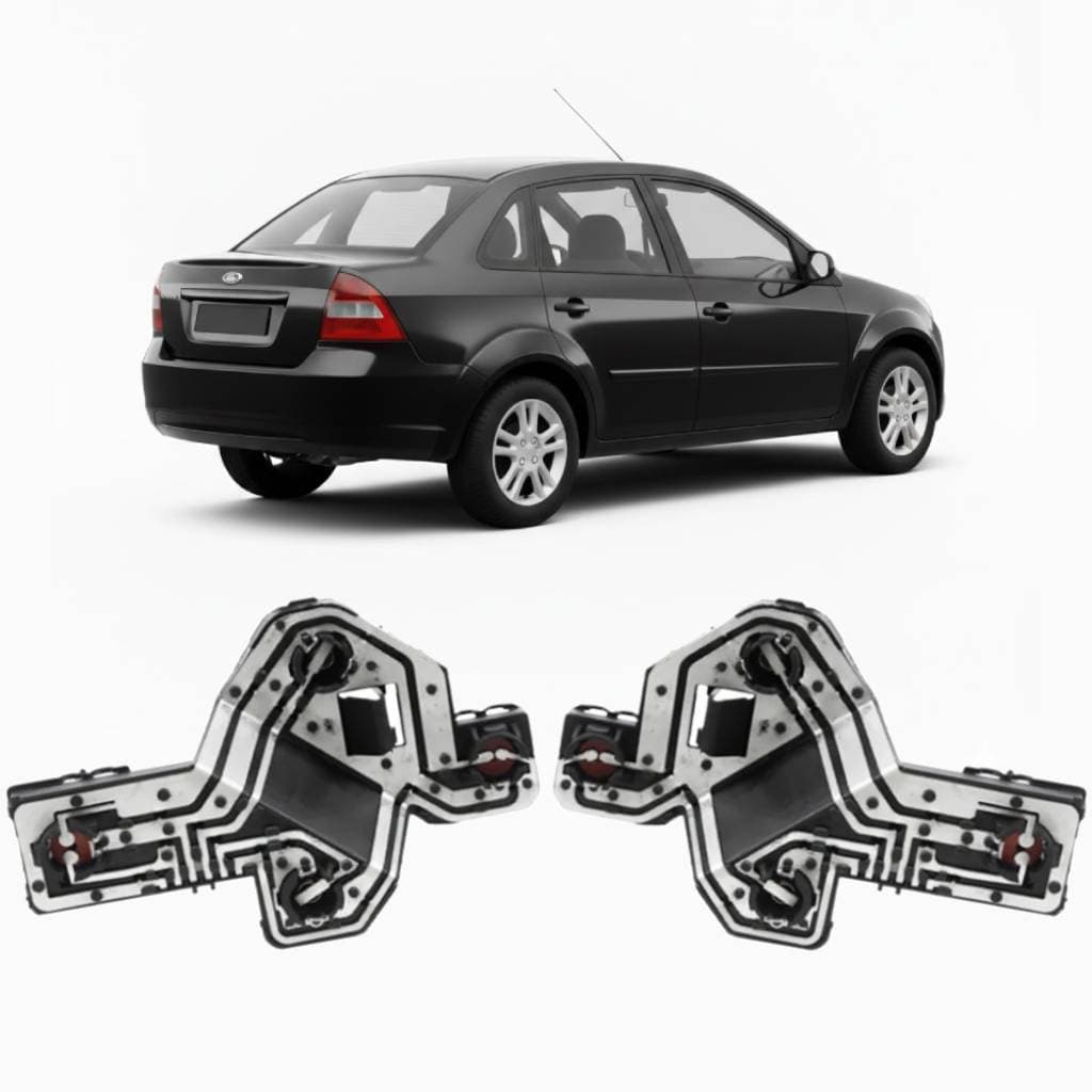 Par de Circuito Lanterna Traseira Ford Fiesta Sedan 2003 a 2010 - Ambos Lados