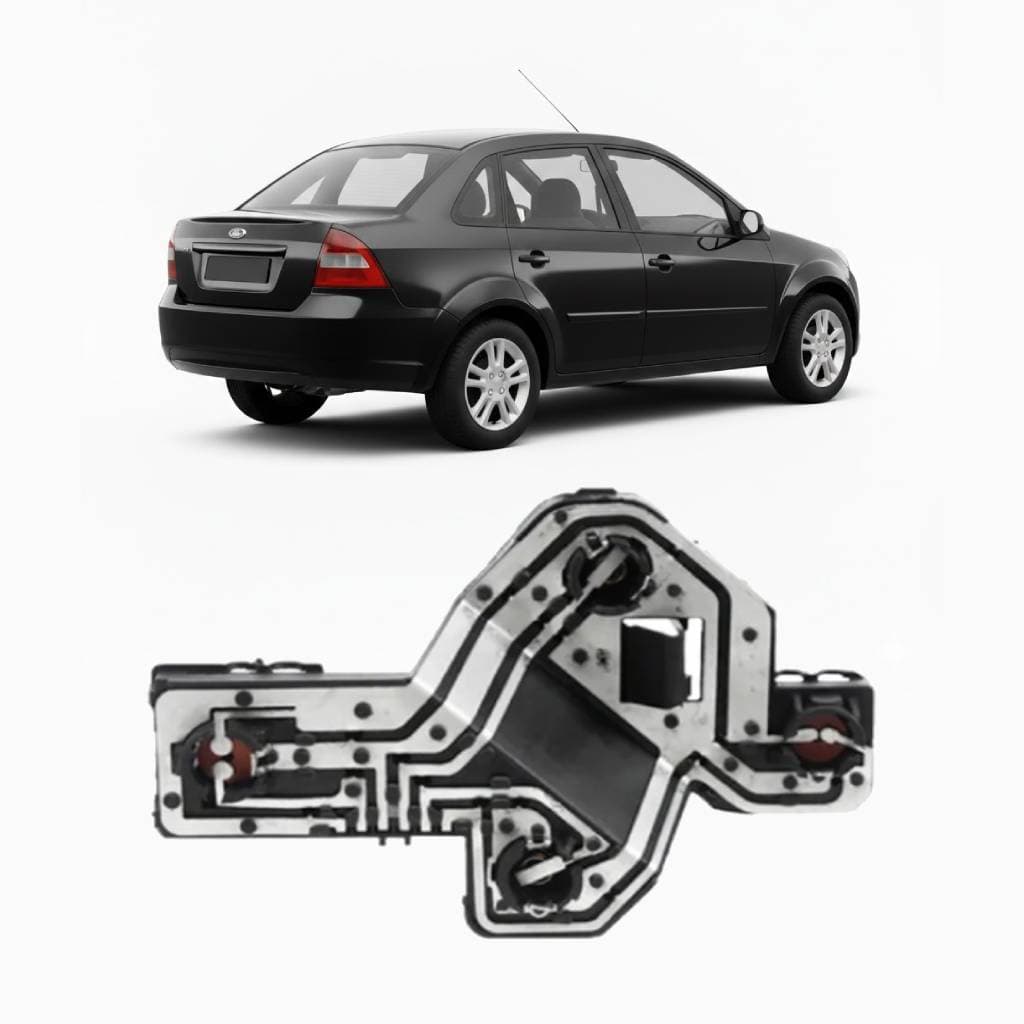Circuito Lanterna Traseira Ford Fiesta Sedan 2003 a 2010 -  Lado Direito