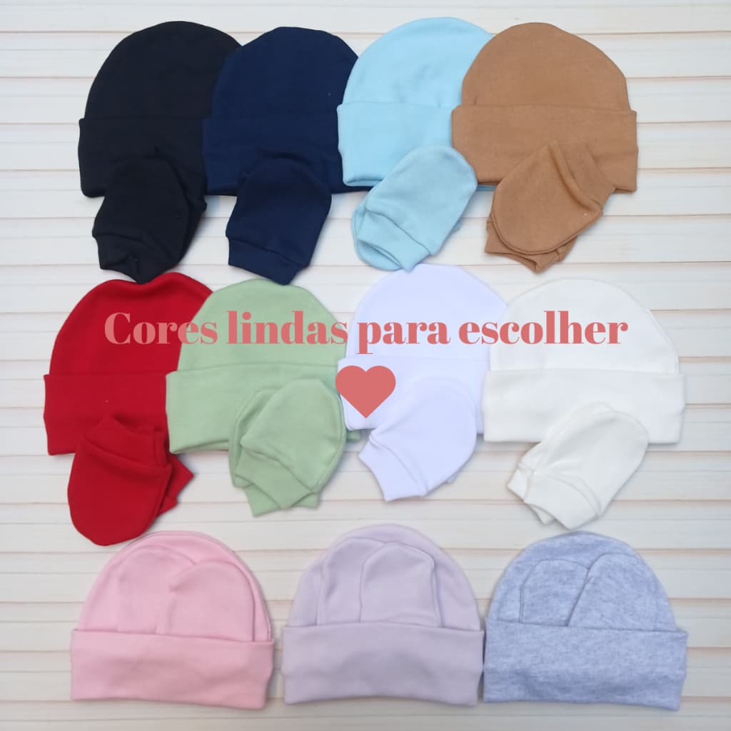 Kit com 10/20/30 toucas colorida para personalização, personalizar, algodão