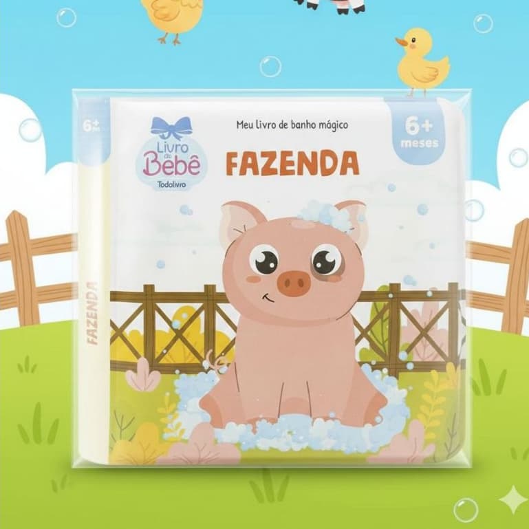 Meu Livro de Banho Mágico / Fazenda / Muda de Cor na Aguá Morna