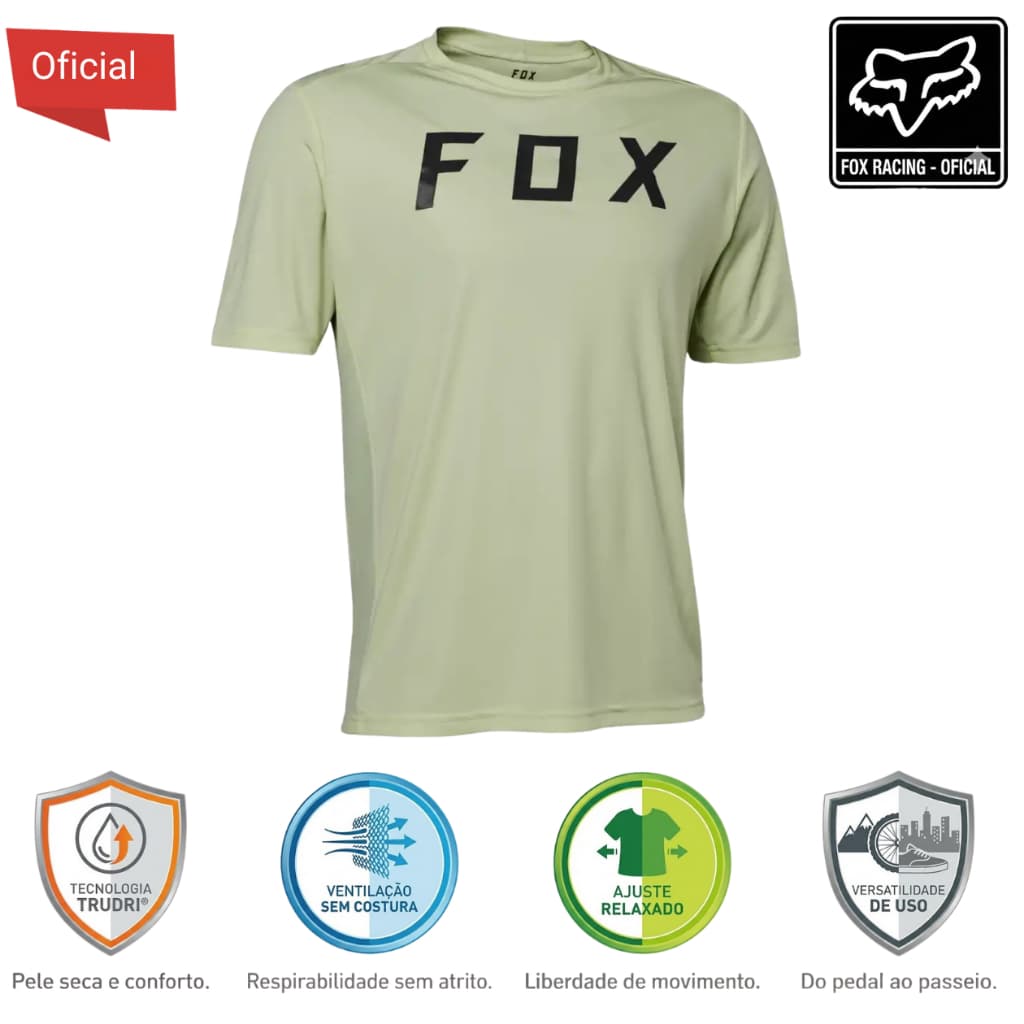 Camisa de Bike Ciclismo Donwhill Mtb Original Fox Ranger Manga Curta Cores Tecido TruDri Seca Rapido